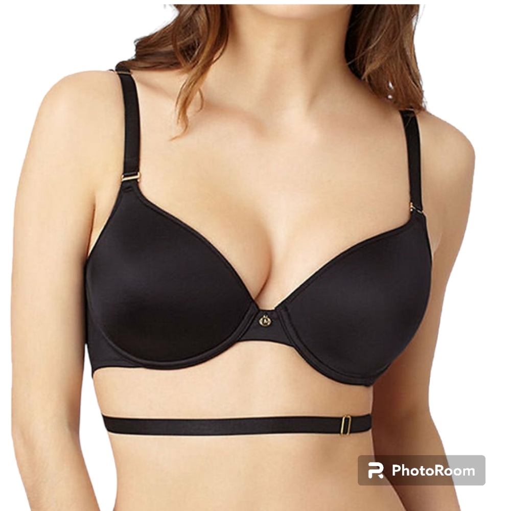 🎄LE MYSTERE 1122 CONVERTIBLE BRA 38C BLACK NEW